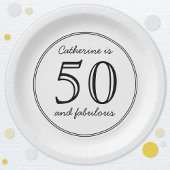 Assiettes En Carton Elégant 50 et Fabuleux nom fête d'anniversaire