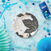 Assiettes En Carton Élégant à la lunette Automne Feuilles d'automne Ac (Fête)