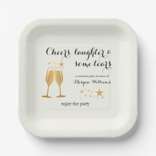 Assiettes En Carton Elégant Amusant Joue Rire Larmes Retraite