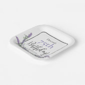 Assiettes En Carton Elégant anniversaire botanique de lavande aquarell (Angulaire)