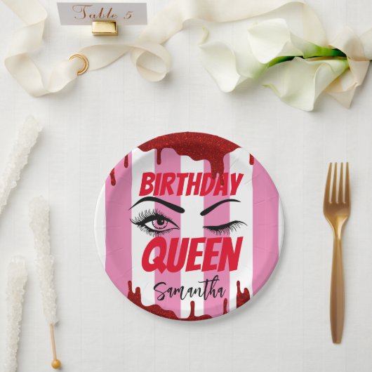 Assiettes En Carton Élégant anniversaire personnalisé 18e | 21e | 40e (Mariage)