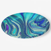 Assiettes En Carton Elégant Aquamarine Paua Rainbow Shell inspiré (Angle)