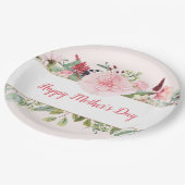 Assiettes En Carton Elégant Aquarelle Fleurs Mères Jour Papier Plaque (Angle)