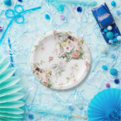 Assiettes En Carton Élégant aquarelle formelle florale (Fête)