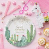 Assiettes En Carton Elégant Baby shower Boho Western Cactus Arch (Fête)