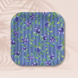 Assiettes En Carton Elégant Baby shower de bleuets doux Berry