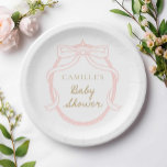 Assiettes En Carton Élégant Baby shower de fille de la cou rose<br><div class="desc">Notre élégante petite douche pour bébé rose script invite à marier parfaitement design moderne et élégance classique, rendant votre journée spéciale encore plus mémorable! Vous avez la possibilité de modifier la couleur de tout le texte et de l'illustration. Cliquez sur le bouton "Customiser plus" pour modifier. Objets correspondants dans notre...</div>