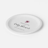 Assiettes En Carton Élégant Baby shower de fille violette (Angle)