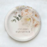 Assiettes En Carton Élégant Baby shower Floral Eucalyptus<br><div class="desc">Les élégantes serviettes de baby shower à fleurs et à eucalyptus sont la pièce de déclaration dont votre table a besoin. Une touche d'élégance et de chaleur parfaite pour vos fêtes de baby shower d'automne. Objets correspondants dans notre magasin Cava Party Designs.</div>
