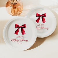 Elégant Baby shower rouge coquette Bow