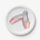 Assiettes En Carton Élégant Ballet Rose Appartements mignonette Fille  (Devant)