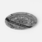 Assiettes En Carton Elégant Black White Mariage damassé Événement L'am (Angle)