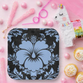 Assiettes En Carton Élégant bleu damassé Noël personnalisé Plaques en  (Fête)