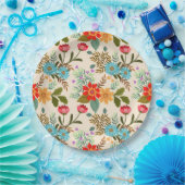 Assiettes En Carton Élégant bleu rose vert Feuille Motif (Fête)