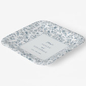 Assiettes En Carton Elegant Blue Chinoiserie Wedding (Angulaire)