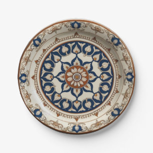 Assiettes En Carton Elégant Boho fleur sauvage motif floral en céramiq