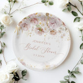 Assiettes En Carton Elégant boho fleuri douche nuptiale