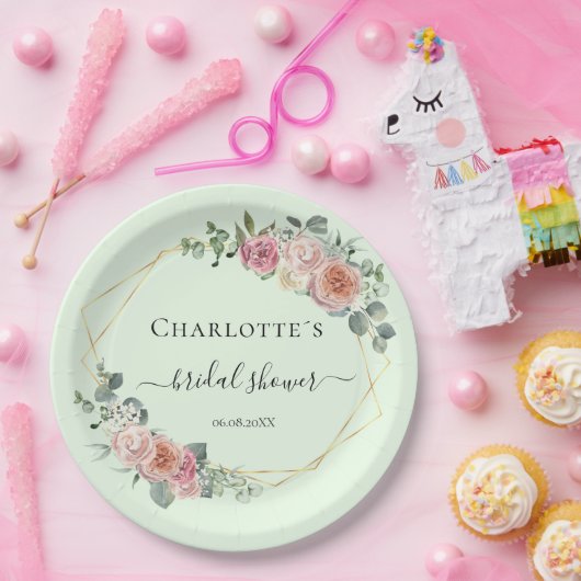 Assiettes En Carton Elegant Boho Pastel (Fête)