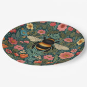 Assiettes En Carton Elegant boho retro bumblebee spring florals (Angle)