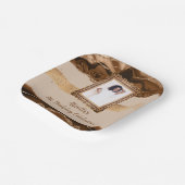 Assiettes En Carton Élégant Brown Agate Photo Invitation (Angulaire)