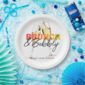 Assiettes En Carton Élégant Brunch nuptial et Bubbly (Fête)