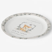 Assiettes En Carton Élégant Cerf de Bébé Cimier Floral Quel âge Annive (Angle)