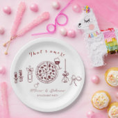 Assiettes En Carton Élégant, c'est l'amore fête de fiançailles (Fête)