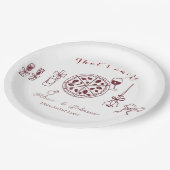 Assiettes En Carton Élégant, c'est l'amore fête de fiançailles (Angle)