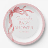 Élégant C'est un Baby shower de la cabote rose fil