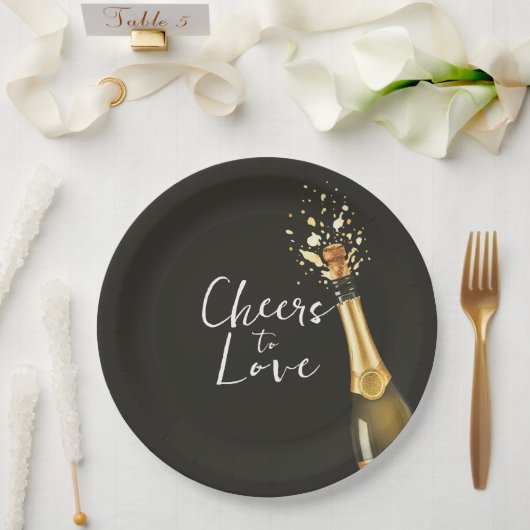 Assiettes En Carton Elegant Champagne Wedding (Mariage)