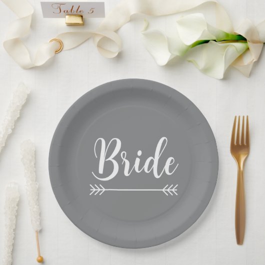 Assiettes En Carton elegant chic BRIDE | (Mariage)