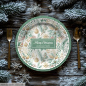 Assiettes En Carton Elegant Christmas Floral Paper Plates Pastel Charm