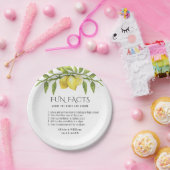 Assiettes En Carton Élégant citrons verdure Fun Faits Mariage (Fête)