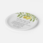 Assiettes En Carton Élégant citrons verdure Fun Faits Mariage (Angle)