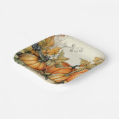 Assiettes En Carton Élégant Citrouille d'automne (Angulaire)