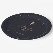 Assiettes En Carton Elegant classic dark blue paper plate (Angle)