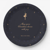 Assiettes En Carton Elegant classic dark blue paper plate (Devant)