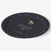 Assiettes En Carton Elegant classic dark blue paper plate (Angle)