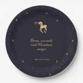 Assiettes En Carton Elegant classic dark blue paper plate (Devant)