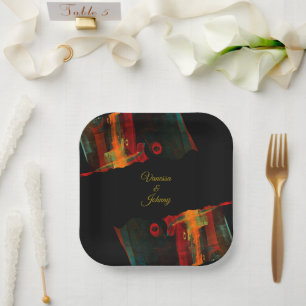 Assiettes En Carton Élégant Classique Moderne Tendance Motif #903 Mari