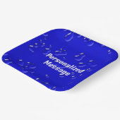 Assiettes En Carton Élégant Cool Personnalisé Bleu Bleu Bleu Bleu Bleu (Angulaire)