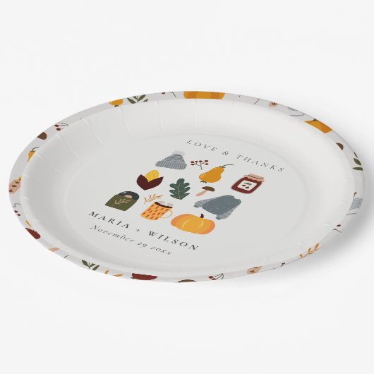 Assiettes En Carton Élégant Cute Chaleureux Confortable Mariage d'auto (Angle)