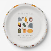 Assiettes En Carton Élégant Cute Chaleureux Confortable Mariage d'auto (Devant)