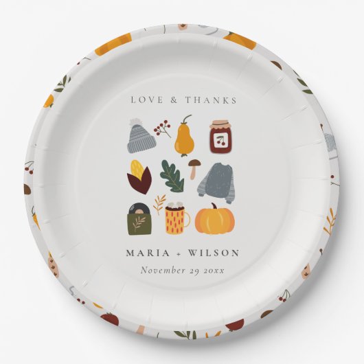 Assiettes En Carton Élégant Cute Chaleureux Confortable Mariage d'auto (Devant)