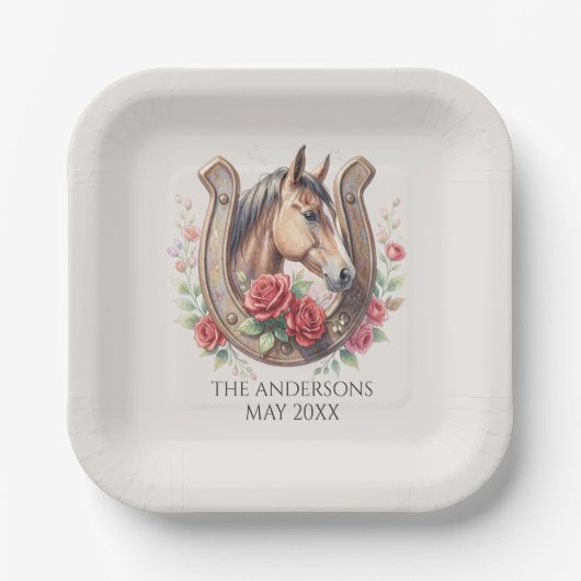 Assiettes En Carton Elegant Derby Party  (Recto)