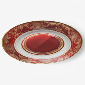 Assiettes En Carton Élégant dîner de Noël victorien (Angle)