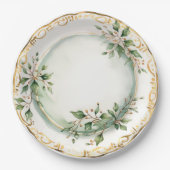 Assiettes En Carton Élégant Dîner De Vacances (Devant)