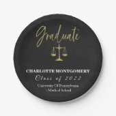 Assiettes En Carton Élégant diplôme d'études de droit (Devant)