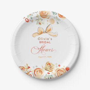 Assiettes En Carton Élégant et Fantaisiste Mariage d'Automne