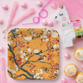 Assiettes En Carton Elegant Fall Chinoiserie Paper Plate (Fête)